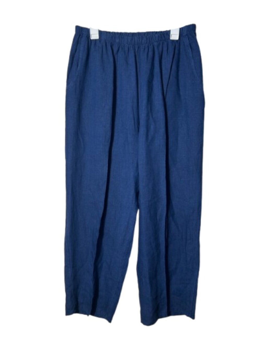 Bryn Walker blue 100% linen straight leg pull on pants womens XL coastal